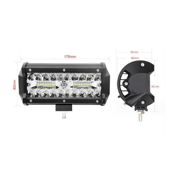 2 stk arbeidslys LED-spotlight Bil Vanntett Spot Flood LED Tåkelys L