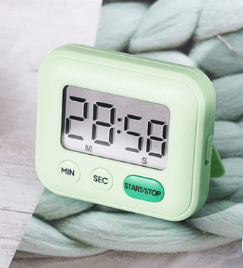 Grøn børnetimer, timer med tænd/sluk-knap, velegnet