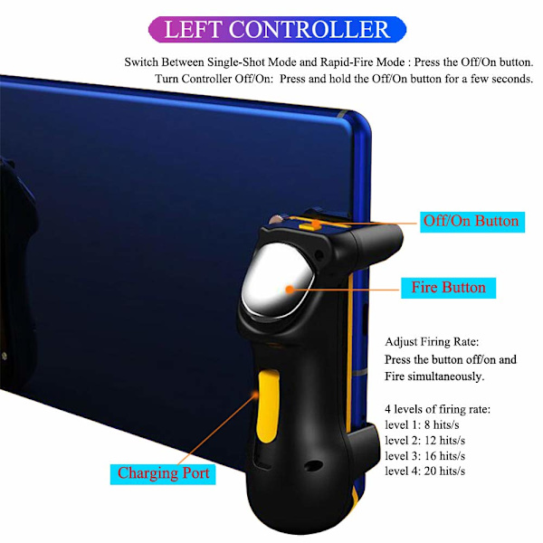 Auto High Frequency Tap Mobile Tablet Controllers, Mobile Game Co