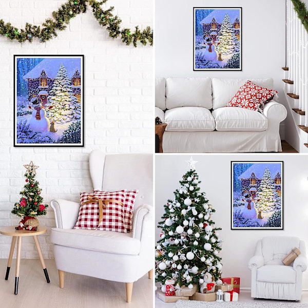 Noël Diamond Painting Strass Complet, Broderie Diamant Kit Comple