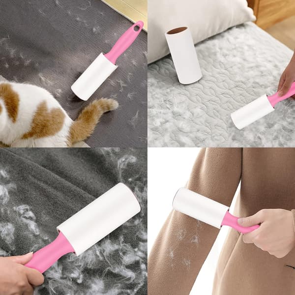 2 Pet Sticky Rollers Lint Remover Brush Pack 120 Diagonal Strips