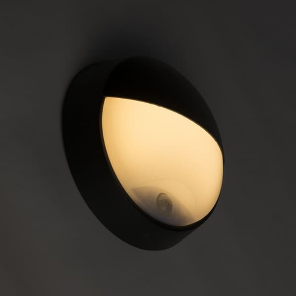 LED-utebelysning med bevegelsessensor - 1 lys - Ø 215 mm -