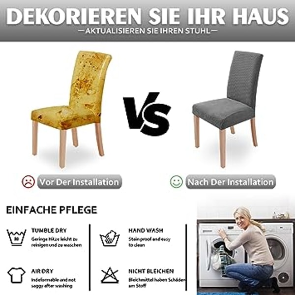1 stk. Stolovertrekk, Stretch Spisestoltrekk Moderne Stoler Pr