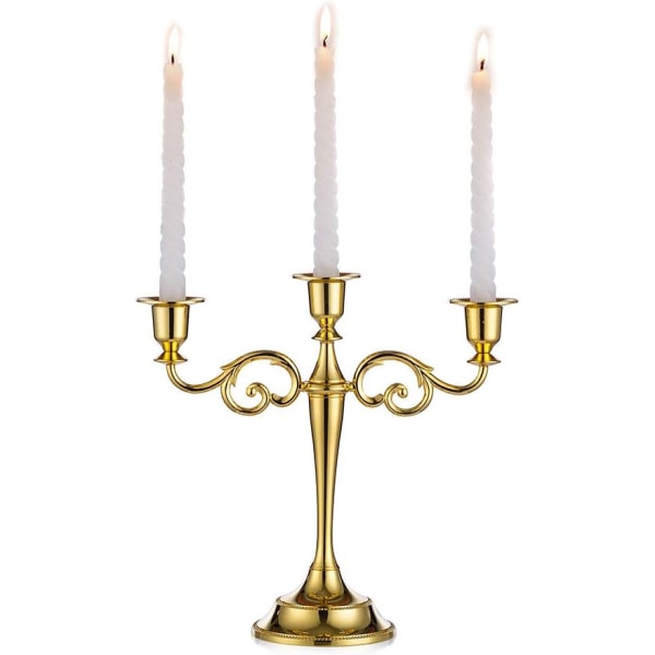 3 Lysestaker for Bryllup, Sink Legering Stearinlys, Spisebord, Ca