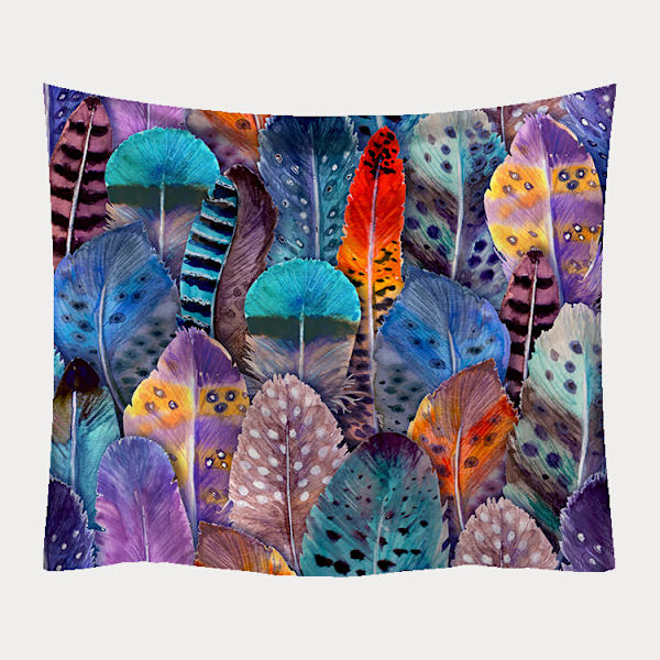 feather 1Pc 200X150CM Gobeläng Strandhandduk Vägg Dusch Gardiner Ta
