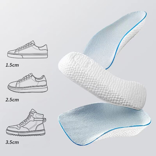 (2 par 3,5 cm høye) 1,5-3,5 cm Ortopedisk buesupport Usynlig H