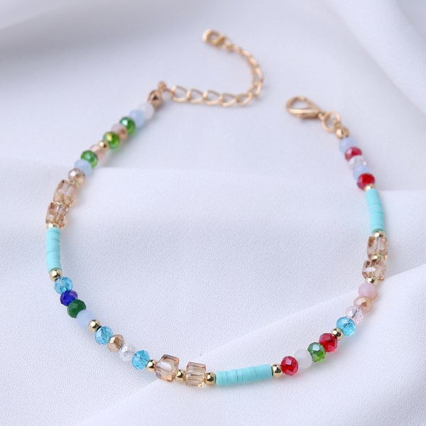 Beaded Bracelets, Plated Handmade Cute Satellite Diamond Cut Oval