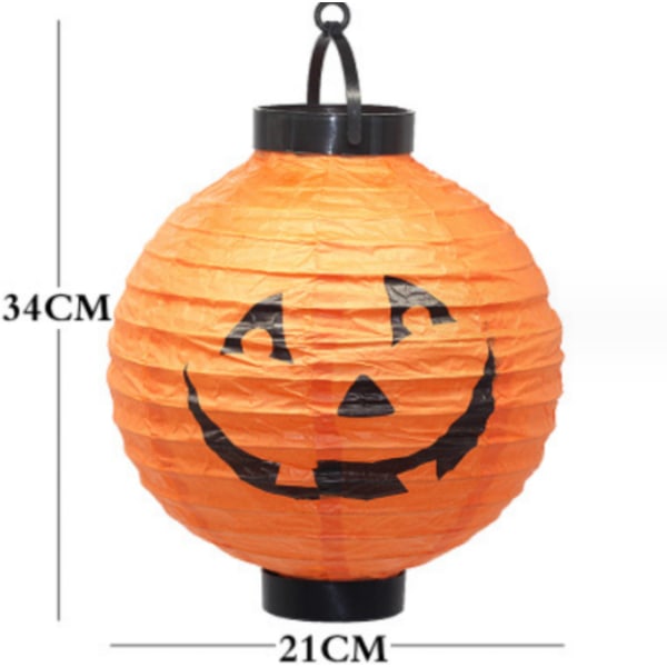 Halloween-lyhdyt, 2 kpl paperi Halloween-lyhtyjen koristelu H