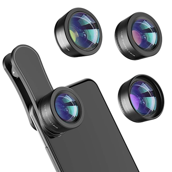 Tre-i-ett multifunktionell HD-artefakt selfie mobiltelefonlins