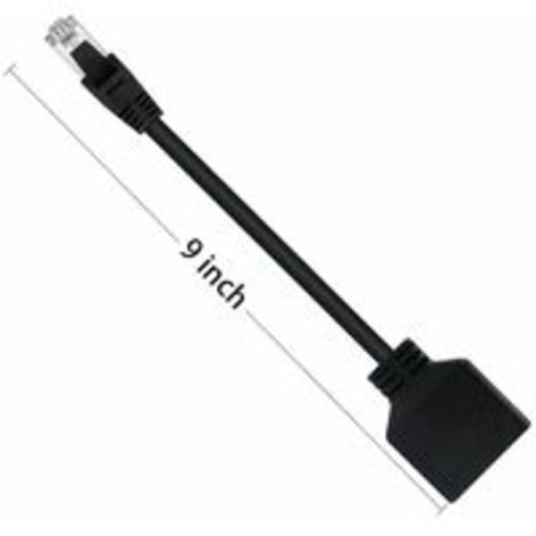 2 stk. RJ45 Ethernet-kabel netværksadapter Ethernet-splitteradapter