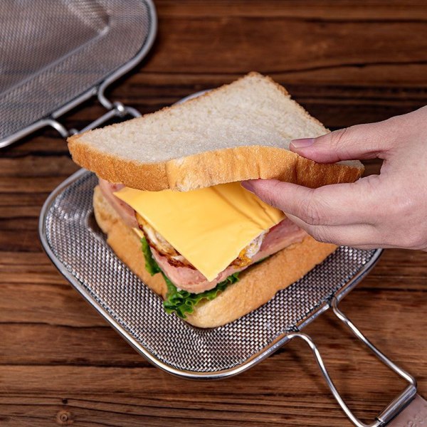 Sandwich clip 304 rustfrit stål toast brød bagning net bagning b