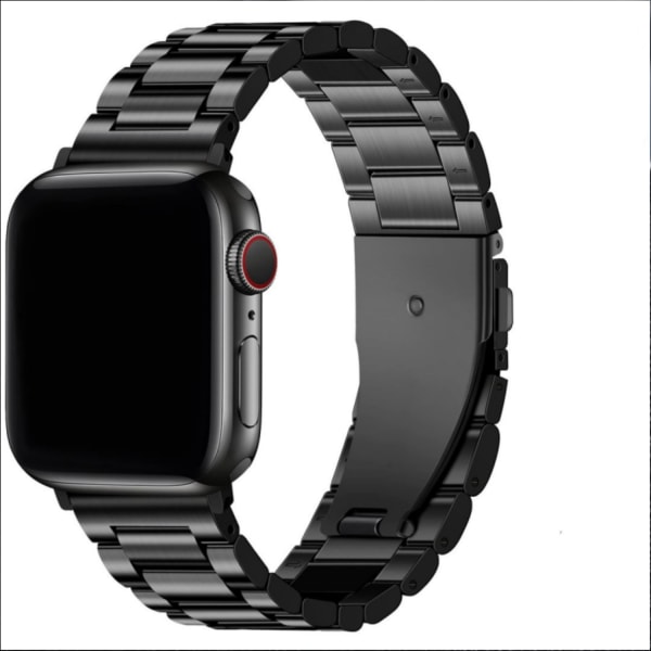 Svart, kompatibel med Apple Watch armband 42mm/44mm/45mm/49mm,