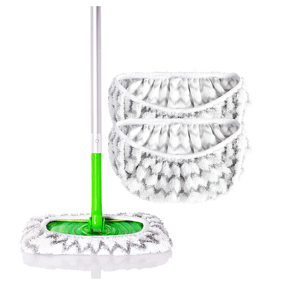 2-pack, För Swiffer Sweeper platt mopp torr och våt användning moppset