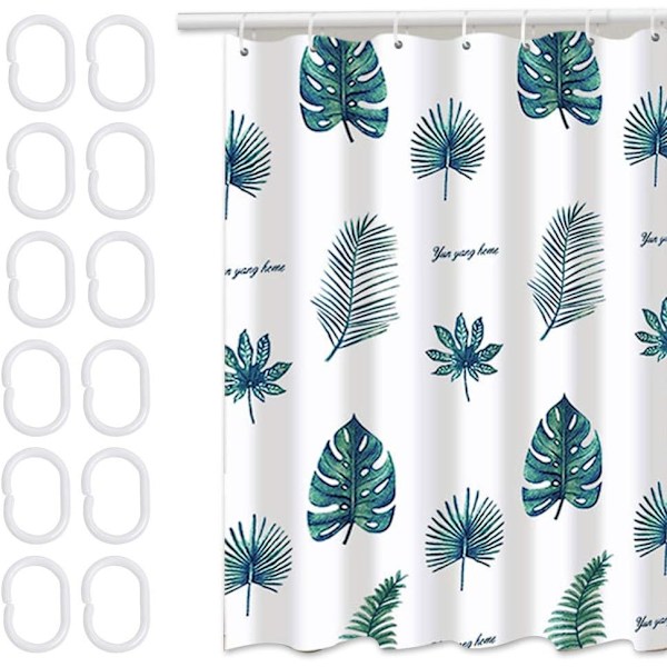 Polyester bruseforhæng 180x200cm, Vandtæt Antibakteriel Bad