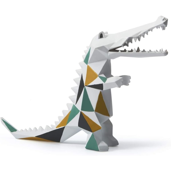 Seisova krokotiili koristeellinen eläinpatsas Patsas Art Resin Scul