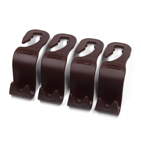 Bilförvaringskrokar Krokar för baksätesväskehållare (4-pack brun)