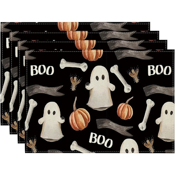 4 kpl 30 x 45 cm Halloween-paikka-alustaa, pestävä, lapsille