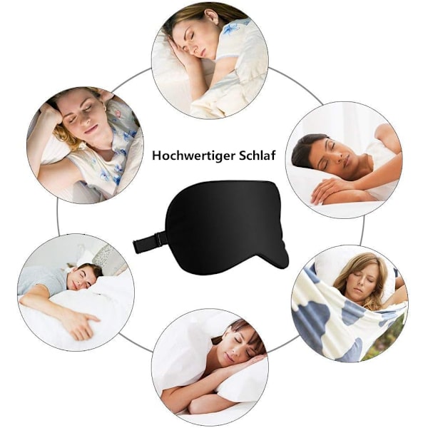 Silkesömnmask för män och kvinnor, mjuk och bekväm sovmask