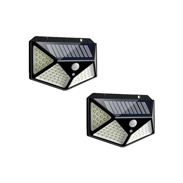100LED aurinkovalaisin IP65 vedenpitävä ulkokäyttöön - 2 kpl