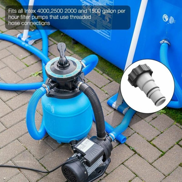 4 stycken slangadaptrar för pool, poolkoppling, Int