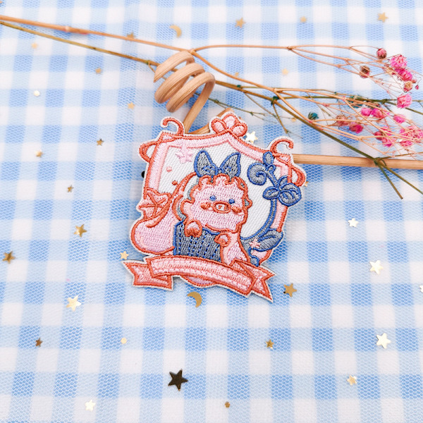 Sæt med 4 computerbroderede broche skjorte uniform bamse emb