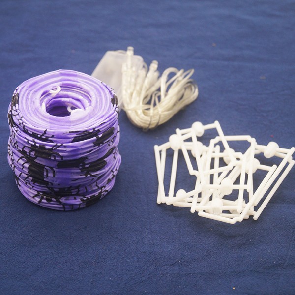 Halloween Spider String Lights, 2M 10 LED Purple Garland Lantern