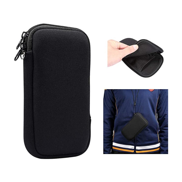 Universell dykmaterial dragkedja smartphone skyddande fodral prote
