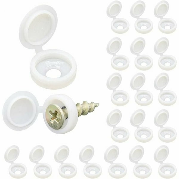 Skruvlock, 100 plastskruvlock, skruvskydd för H
