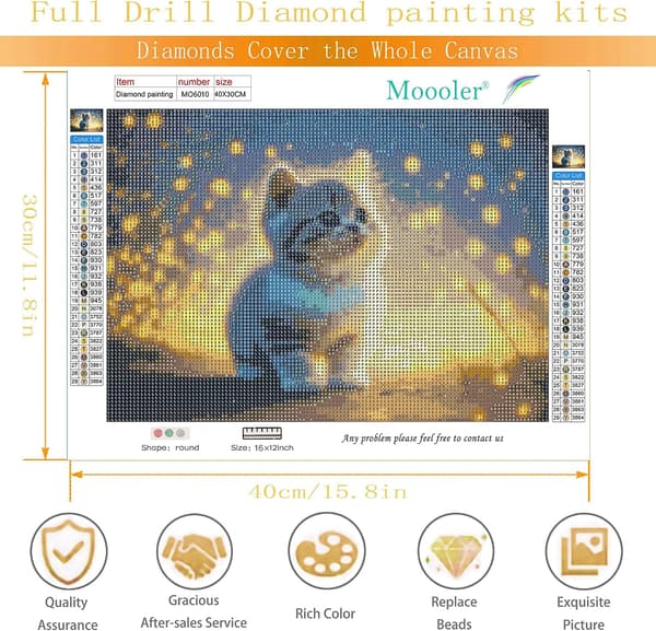 11,8 x 15,7 tommer 5D diamantmaleri kat diamantkunst sæt til voksne