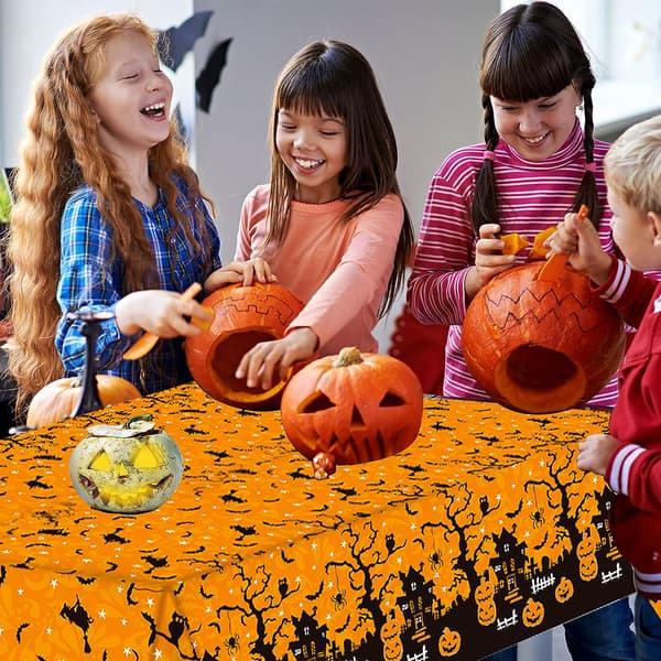 （2）2-pack Halloween-bordsduk Halloween skräck bordsduk vatten