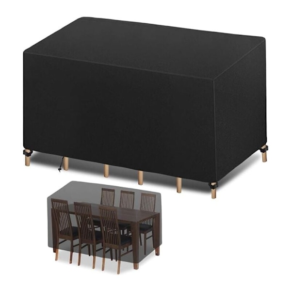 Rektangulärt trädgårdsbordsskydd 200 x 100 x 75 cm (L x B x H) 420D