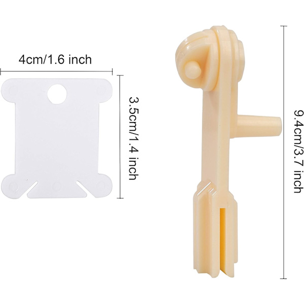 Plasttrådsspoleplatta Broderikors Bobbin med 1 tråd