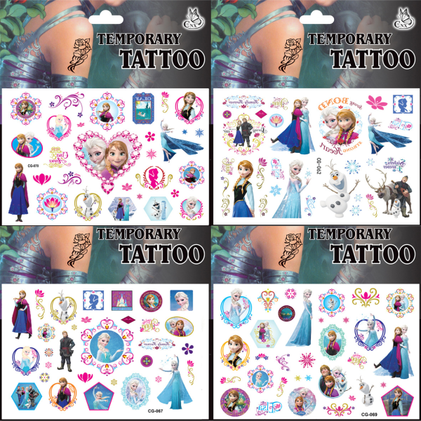 Frozen Tattoo - 4 photos - Children's tattoos Multicolored