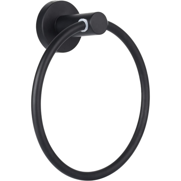 Håndkleholder, Frosted Black Håndklestang, Rund Håndklestang for Bad