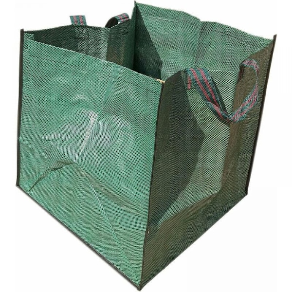（Vihreä 2 kpl 50*50CM）Puutarhan roskapussit kahvoilla, vahva lehti