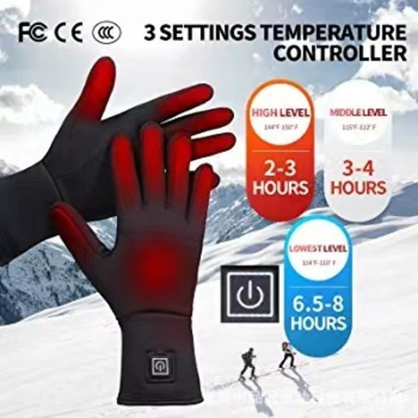 xxs-uppvärmda handskar, uppladdningsbara batteri elektriska handskar för män en