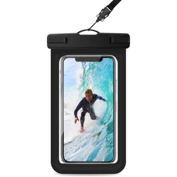 Vandtæt smartphone-etui - Universal - Sort