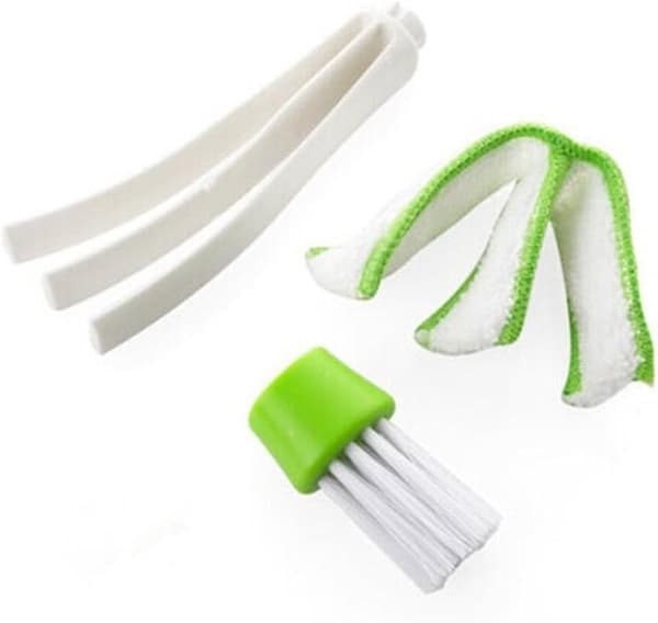 2 st Mini-dammborste, dubbelsidig mikrofiberventilborste och Bru
