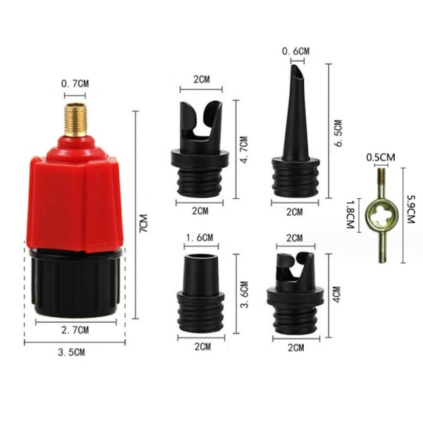 SUP Paddleboard Luftventil Adapter Surfboard Kajak Gummi Kajak Su