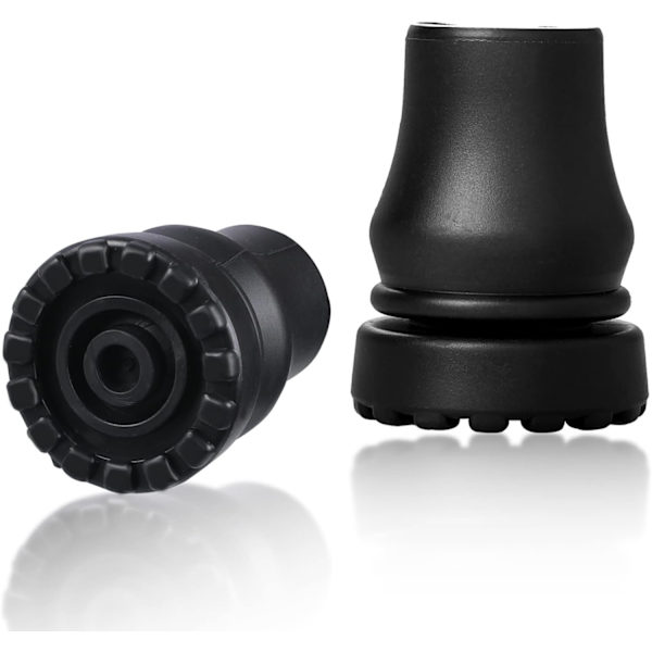 2 stk. Gummifødder til Gåstok 3/4 Tommer Heavy Duty Stok Spidser Gå