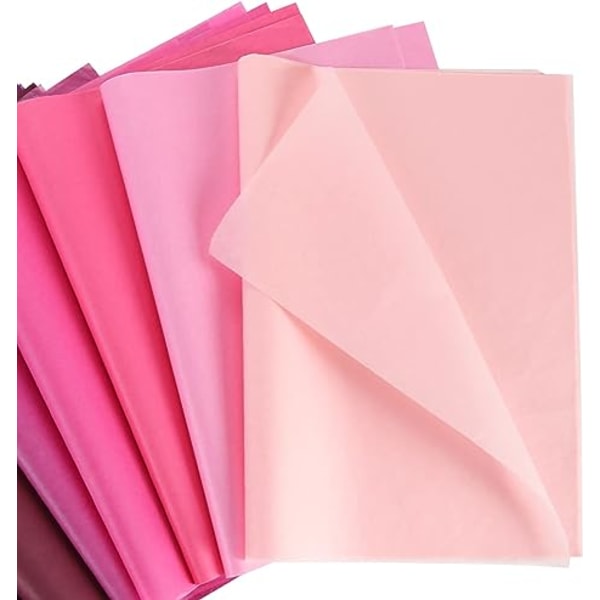 50 stk. silkepapir gavepapir, forskjellige farger håndverkspapir