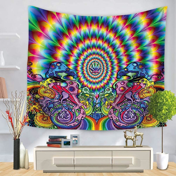 Mandala seinävaate, psykedeelinen hippien seinävaate