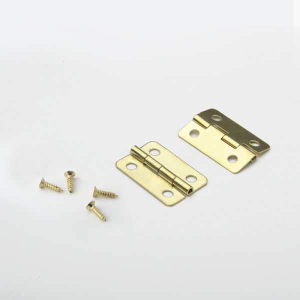 guld-50 stk. Små Mini hængsler 18 x 16 mm Flade hængselskab Dør D
