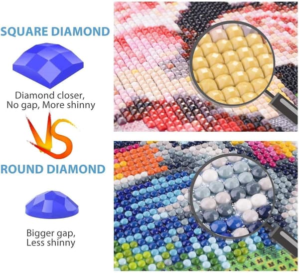 DIY 5D Diamantmaleri Kit, 5D Diamantbroderi Kit Kyst A