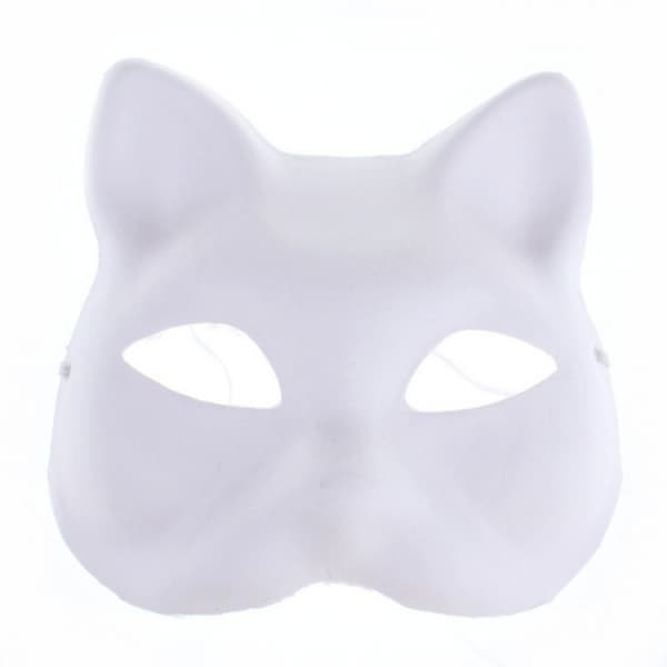 6 st tomma kattmasker för maskeraddräkter