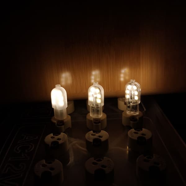 LED G4 2W, 20W motsvarande halogenlampor, kall vit 6000k, 200Lm,