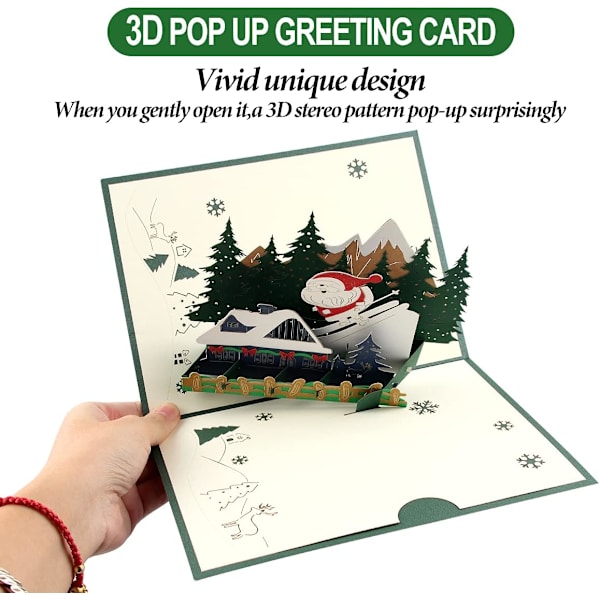 3D-joulukortit, 3D-joulukortteja, joulu 3D Gre