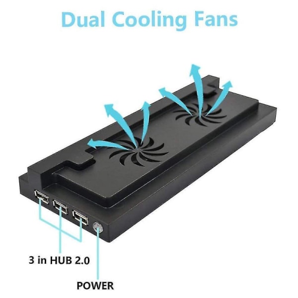 Xbox One S Host Køleventilator Vertikal Stativ Med Køleventilator Spil