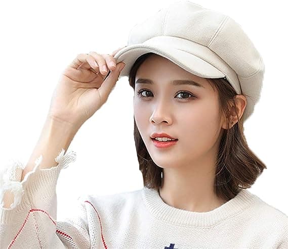 Beige Dame Beret Hat Fransk Beret Vinter Efterår Hat Damer Pige