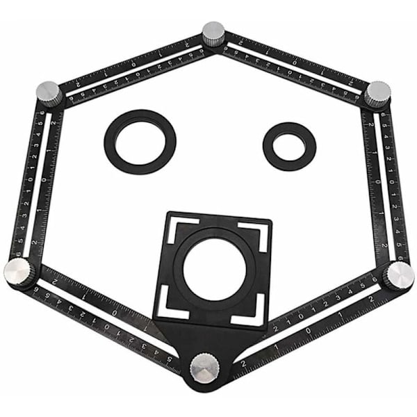 Sekskantet vinkelmåler i aluminiumlegering - Universell vinkel R